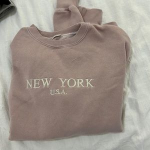 Brandy Melville John Galt Pink New York Sweatshirt